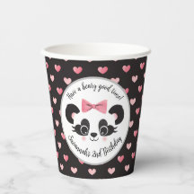Panda Beer Roze Meisjes Verjaardagsfeest