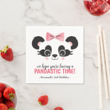 Panda Beer Roze Meisjes Verjaardagsfeest