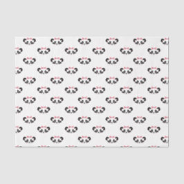 Panda Beer Roze Schattige Panda Gezicht Patterned Tissuepapier