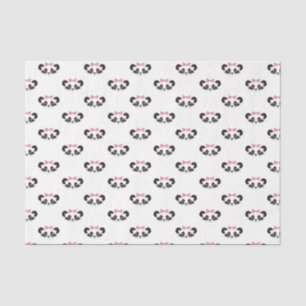Panda Beer Roze Schattige Panda Gezicht Patterned Tissuepapier