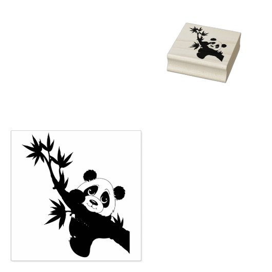 Panda Beer Rubberstempel (Gestempeld)