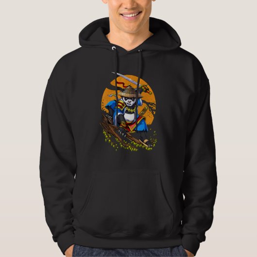Panda Beer Samurai Warrior Ninja Animal Kinder Boy Hoodie (Voorkant)