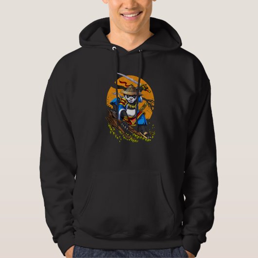 Panda Beer Samurai Warrior Ninja Animal Kinder Boy Hoodie (Voorkant)