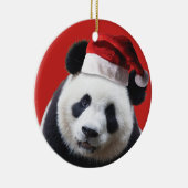 Panda Beer Santa Claus Keramisch Ornament (Rechts)