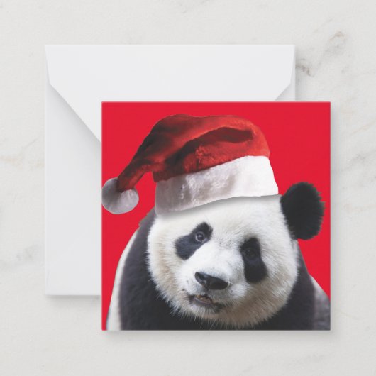 Panda Beer Santa Claus Notitiekaartje (Voorkant)
