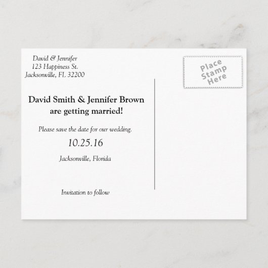 Panda Beer Save the Date Briefkaart (Achterkant)