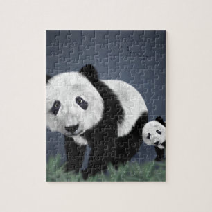 panda beer schattig aanhalig dier zwart wit lief legpuzzel