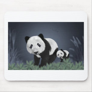 panda beer schattig aanhalig dier zwart wit lief muismat