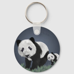 panda beer schattig aanhalig dier zwart wit lief sleutelhanger