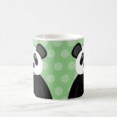 Panda Beer Schattig Groene Stip Koffiemok (Center)