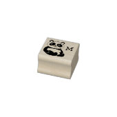 Panda-Beer Schattige monogram Initiaal Rubberstempel (Stempel)