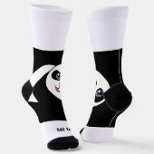 Panda Beer Schattigee foto tekst toevoegen Stijlvo Sokken (Gebogen)