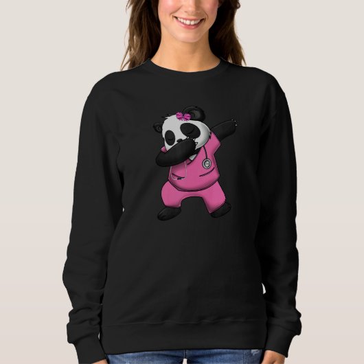 Panda Beer scrub pak dabbing meisje liefde Geweldi Trui (Voorkant)