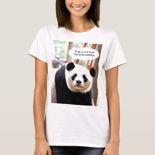 Panda Beer Shakespeare Citaat Elegant Women's T-shirt (Voorkant)