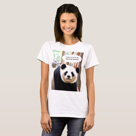 Panda Beer Shakespeare Citaat Elegant Women's T-shirt (Voorkant volledig)
