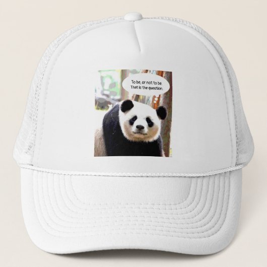 Panda Beer Shakespeare Citaat van de Matig Trucker Pet (Voorkant)