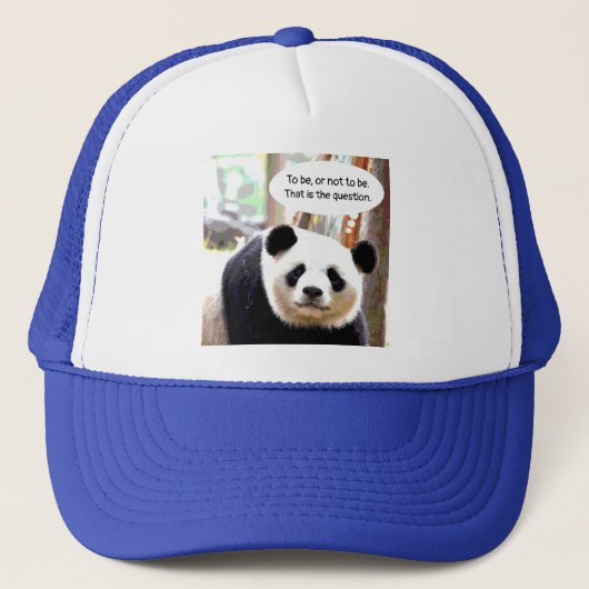 Panda Beer Shakespeare Citaat van de Matig Trucker Pet (Voorkant)