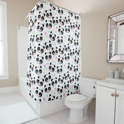Panda Beer Shower Curtain Douchegordijn (In situ)