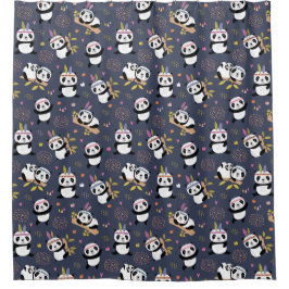 Panda Beer Shower Curtain Douchegordijn
