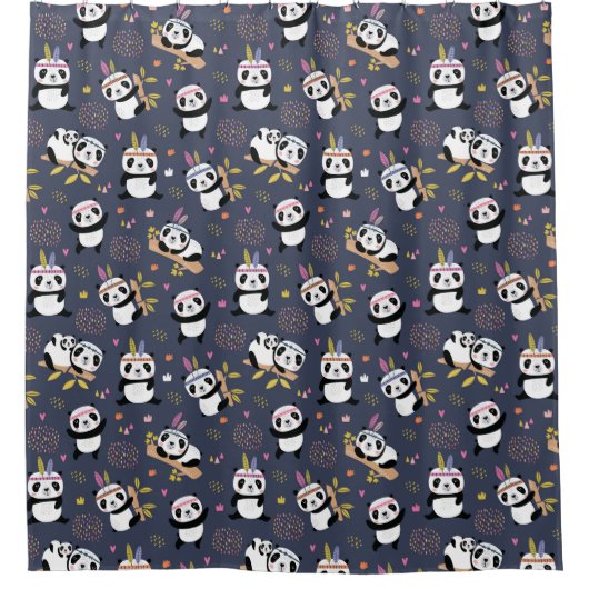 Panda Beer Shower Curtain Douchegordijn (Voorkant)