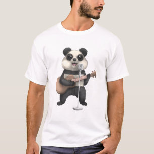 Panda Beer Singing Guitar Player Musician Music Gu T-shirt