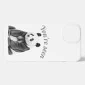 Panda Beer Sketch Art Phone Case iPhone Hoesje (Achterkant horizontaal)