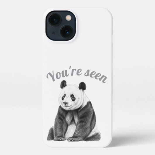 Panda Beer Sketch Art Phone Case iPhone Hoesje (Achterkant)