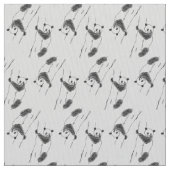 Panda Beer Sketch Patroon Stof (Close Up)