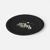 Panda Beer Skiën Kerstboom Santa Rendier Papieren Bordje (Gekanteld)