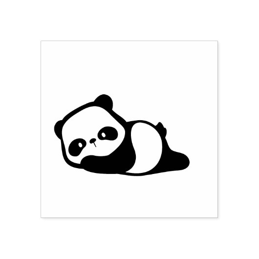 Panda Beer Slapen Rubberstempel (Afrduk)