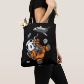 Panda Beer Space Astronaut Funny Animal Tote Bag (Dichtbij)