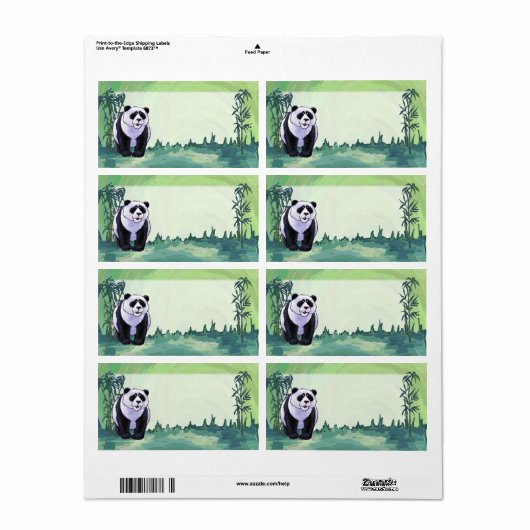 Panda Beer Stationery Etiket (Full Sheet)
