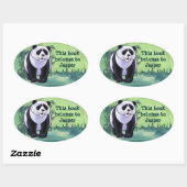 Panda Beer Stationery Ovale Sticker (Vel)