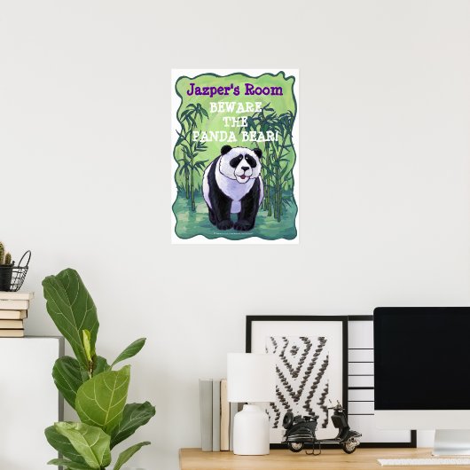 Panda Beer Stationery Poster (Thuiskantoor)