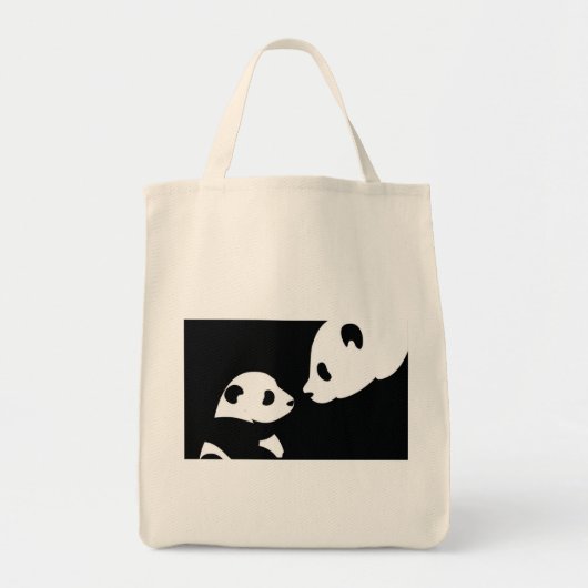 panda - beer - stempel tote bag (Voorkant)