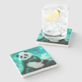 Panda Beer Stenen Onderzetter (Zijkant)