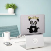 Panda Beer Sticker (Laptop op bureau)