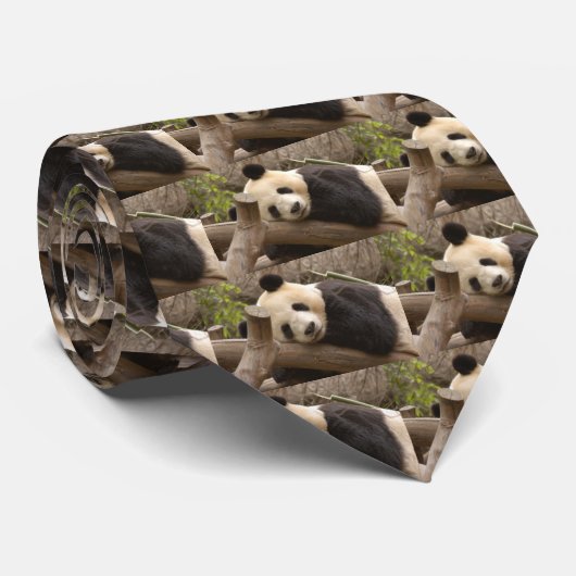 Panda Beer Stropdas (Opgerold)
