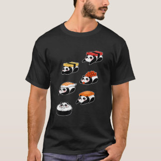 Panda Beer Sushi Sashimi Japans Eten T-shirt