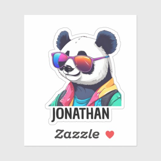 Panda Beer Swagger Monogram Waterdicht Sticker (Vel)