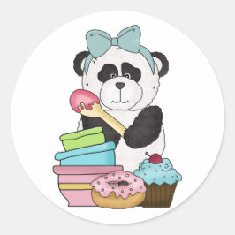 Panda Beer Sweet Treins Ronde Sticker