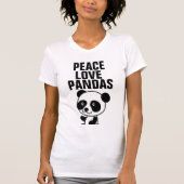 Panda Beer T-shirts, vredesliefde T-shirt (Voorkant)