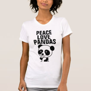 Panda Beer T-shirts, vredesliefde T-shirt