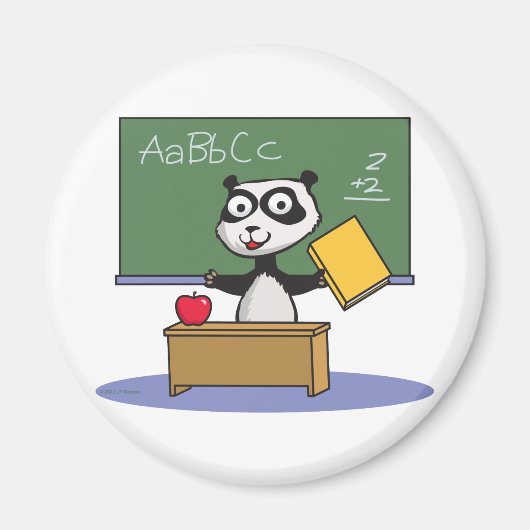 Panda Beer Teacher Magneet (Voorkant)