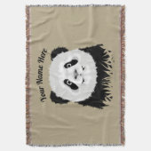 Panda Beer Throw Blanket Deken (Voorkant Verticaal)