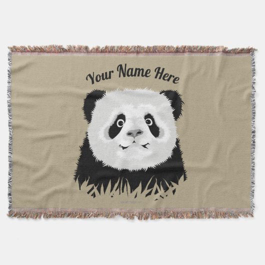 Panda Beer Throw Blanket Deken (Voorkant)