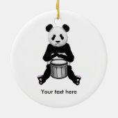 Panda Beer trommelillustratie Keramisch Ornament (Achterkant)