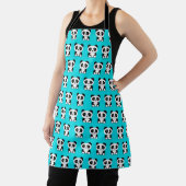 Panda beer turquoise blauw apron schort (Insitu)