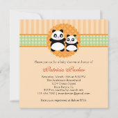 Panda Beer Unisex Baby shower Uitnodiging (Voorkant)