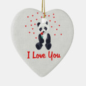 Panda Beer Valentijn Keramisch Ornament (Rechts)